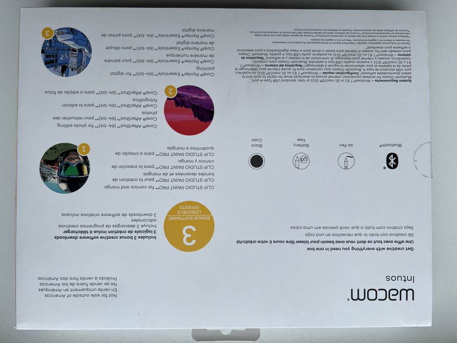 Графічний планшет Wacom Intuos M Bluetooth Black (CTL-6100WLK-N)