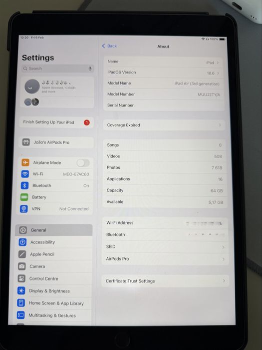 Vendo iPad Air 3 + Apple Pencil