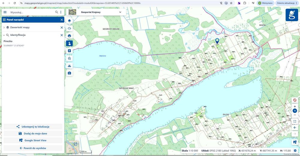 Działka nad jeziorem Roś z dostępem do linii brzegowej i pomostu - MAZURY Szczechy Małe - Widok 3