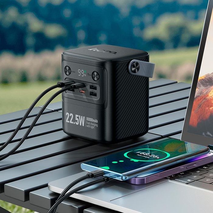 Повербанк HOCO J152 80000mAh 22.5W швидка зарядка ліхтар