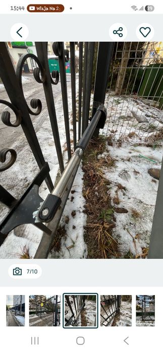 Brama wjazdowa dwuskrzydłowa z automatem , bardzo dobry stan.