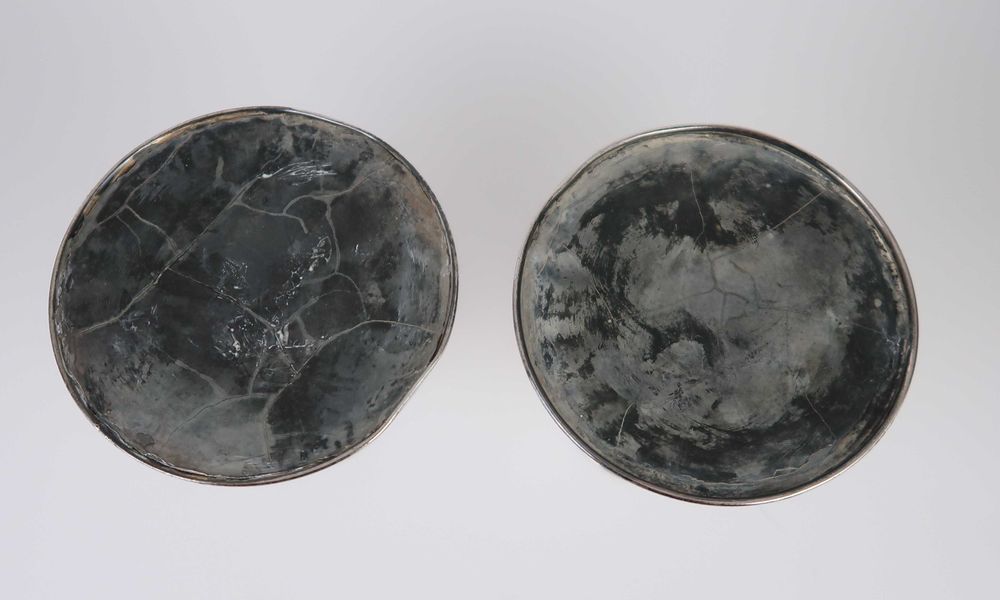 Par de castiçais em prata Portuguesa