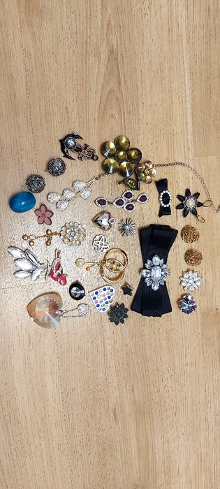 Брошь декор на одежду набор бижутерия