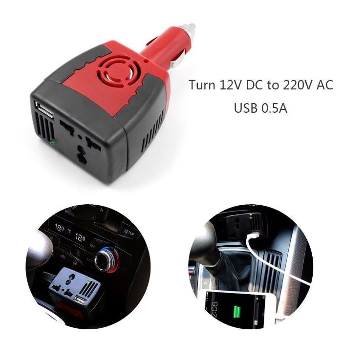 Conversor Inversor para carro 12v para 220v 150w