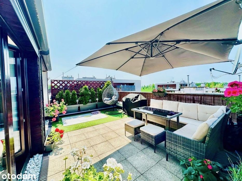 Dwupoziomowy apartament 87 m² + taras 25 m² | Brak skosów | Komorowice