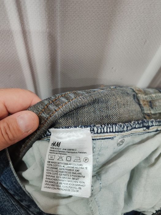 Świetne granatowe spodnie jeansy H&M rozmiar ok 44 bawełna