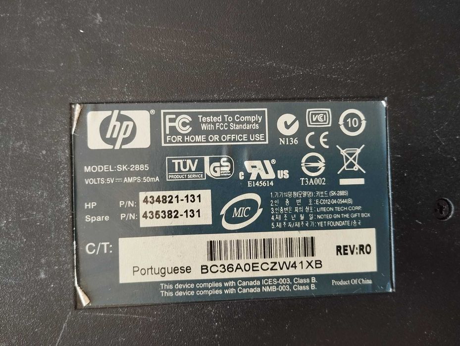 Teclado USB HP Preto452215654486517764