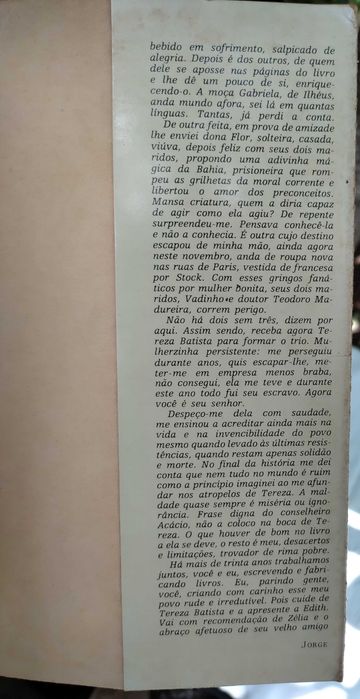 Tereza Batista Cansada de Guerra (Jorge Amado)