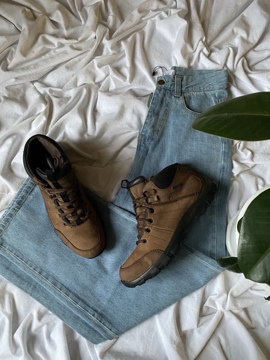 Мужские ботинки кожаные Clarks Gore-Tex 43 uk8 1/2 28cm