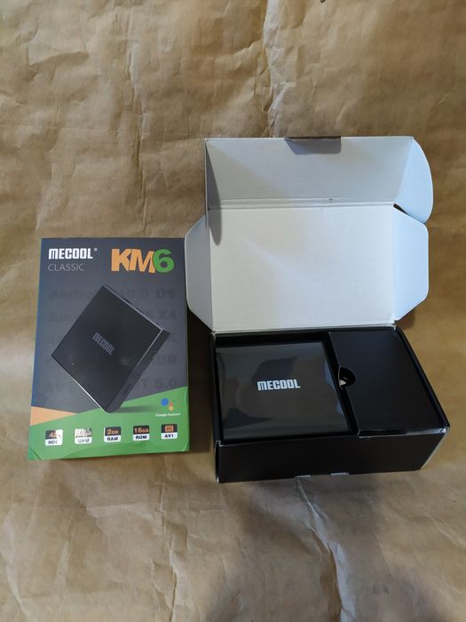 Лучший ТВ-Бокс MECOOL - KM6, 2/16Gb + аэро-пульт с голос. набором