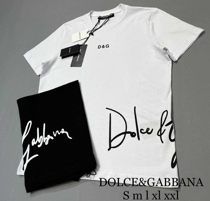 Dolce Gabbana футболка мужская брендовая унисекс оригинал черная белая