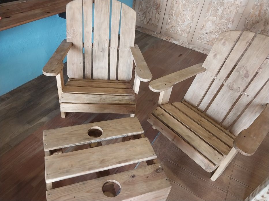 Espreguiçadeira de madeira