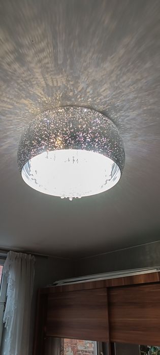 Lampa sufitowa srebrna
