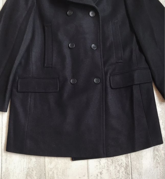 EASY Płaszcz Wełniany L XL Klasyczny Bosmanka Peacoat Elegancki Nowy !