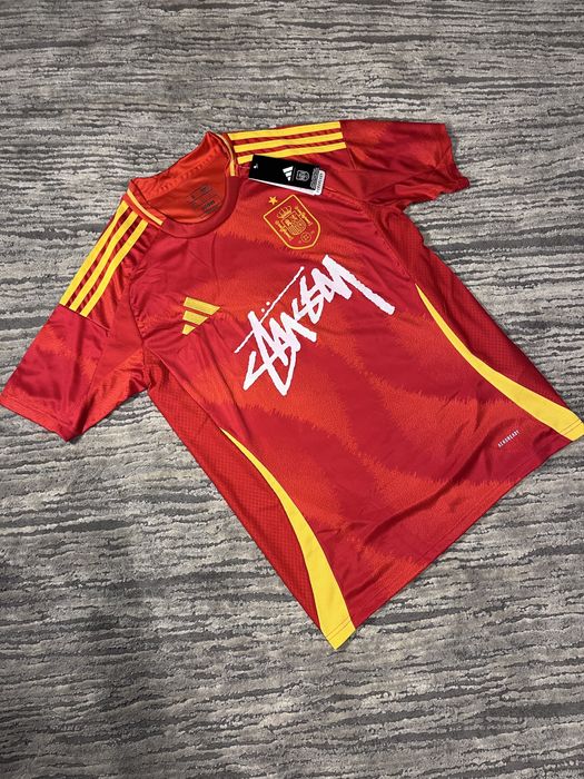 Koszulka pilkarska spain adidas stussy S