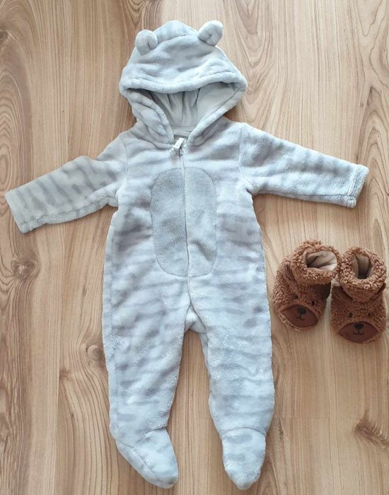 Kombinezon ocieplany roz.62 chłopiec Cool Club smyk + buciki papcie