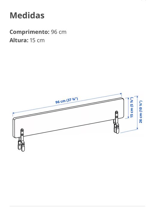 Vendo 2 Barras protectoras de cama ikea como novas