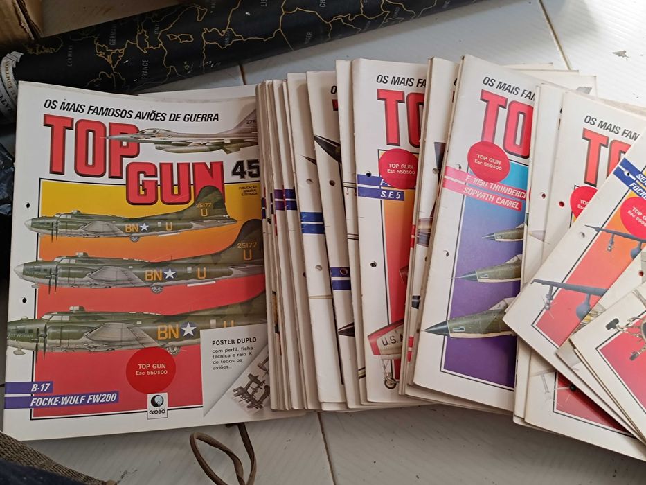 Coleção de Revistas Top Gun os mais famosos aviões de guerra