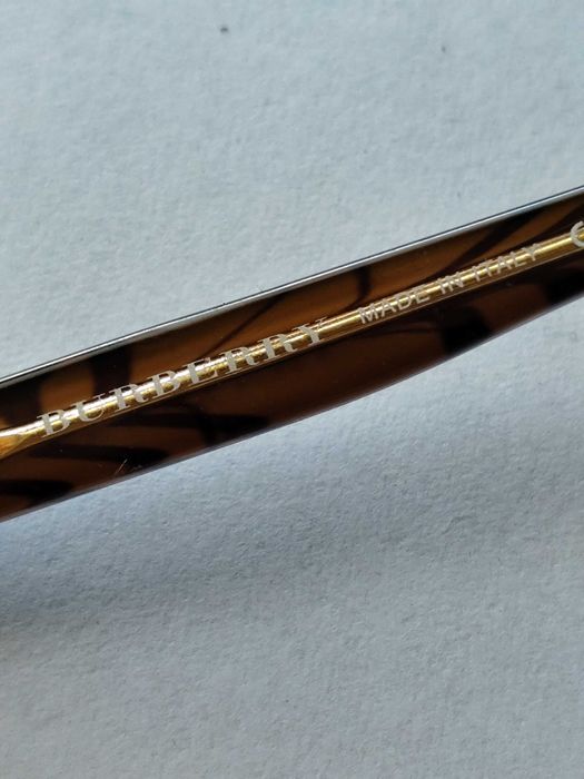 Burberry B1094 oryginał logo idealne okulary oprawki brązowe złote