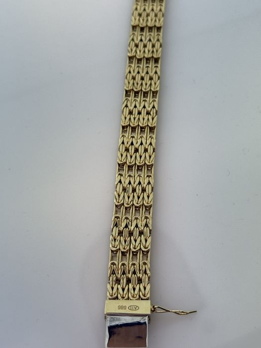 Złota bransoletka splot Krolewski,pr.585 Nowa(8018)