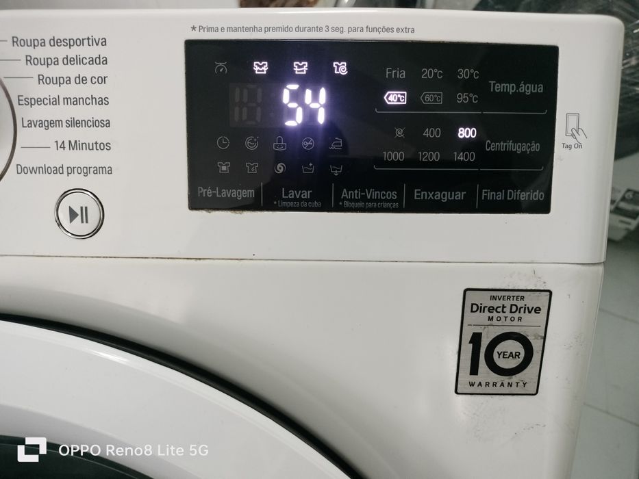 Máquina de lavar roupa LG direct drive 9kg 1400rpm A+++ fazemos entrega e instalação na sua casa.