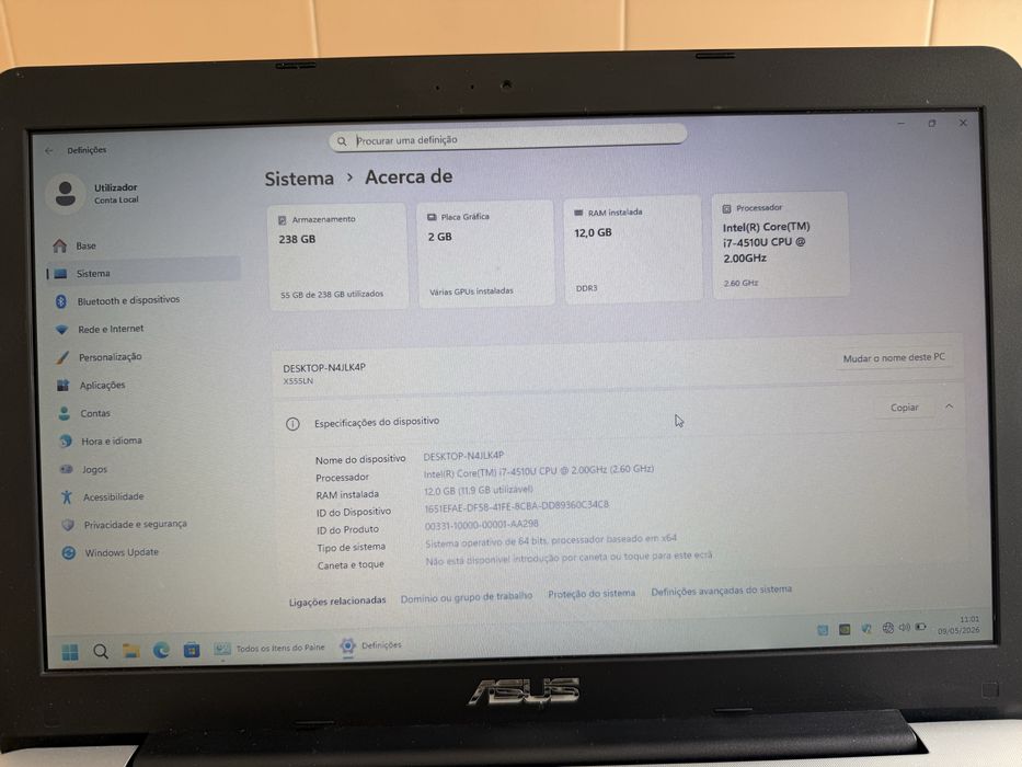 Portatil Asus X555L
