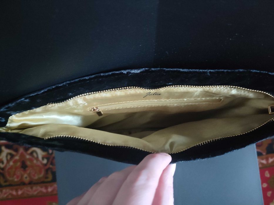 М'який чорний клатч, вечірня сумочка