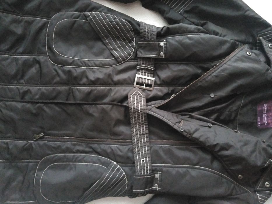 Ciemnobrązowa parka