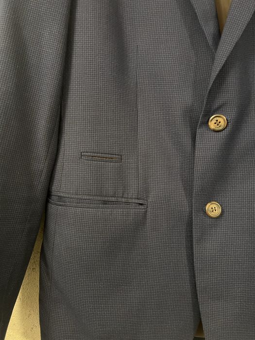 elegancka męska granatowa marynarka Lavard 50% wełna