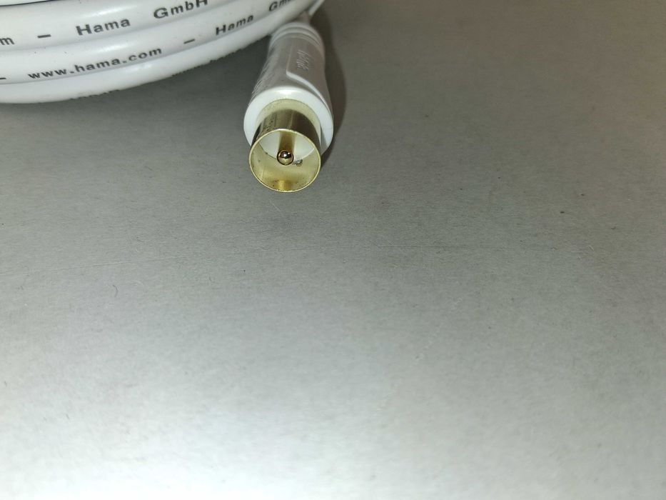 N060 Kabel Antenowy TV Hama Koaksjalny Wtyk-Gniazdo Biały