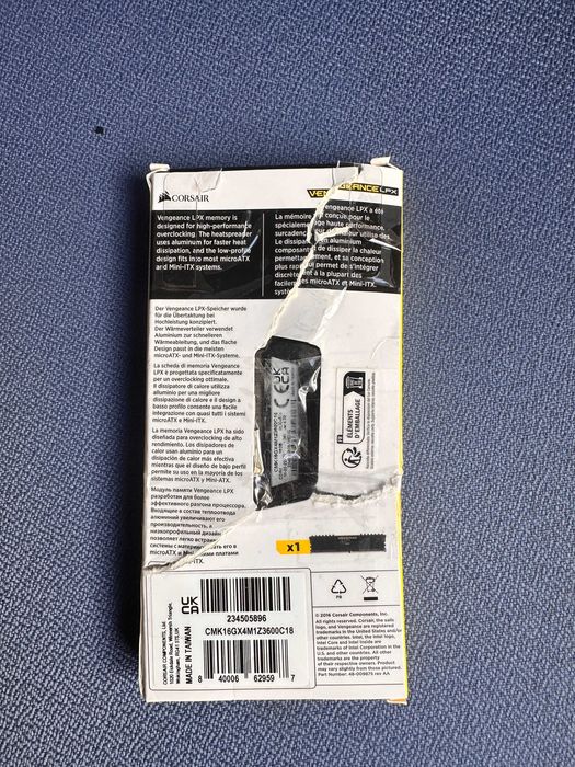 Corsair Vengeance LPX 16 GB DDR4 3600 MHz CL18 (1 × 16 GB) -  Testada e Aprovada