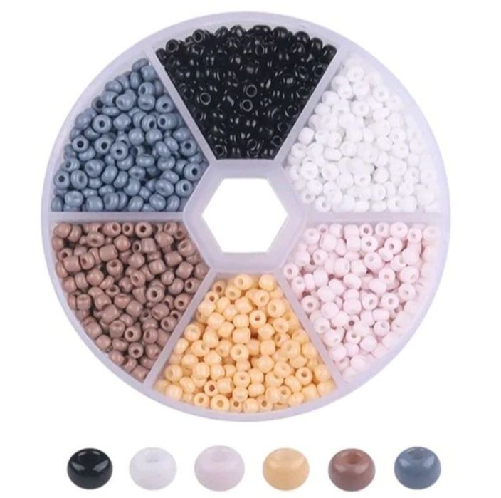 Czarne, brązowe koraliki do robienia bransoletek