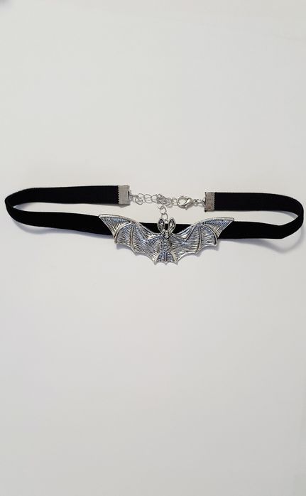 Naszyjnik choker nietoperz rock metal gotyk Halloween