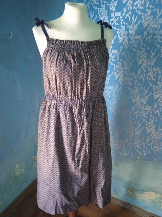 Vestido vintage alças com lacinhos