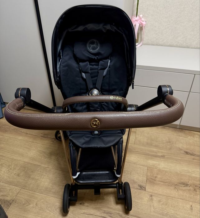 Коляска Cybex Mios 4.0 Rose Gold 2025 Platinum Premium Black