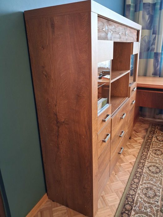 komoda witryna do salonu jesion duża indiana polis I - 22 retro drewno