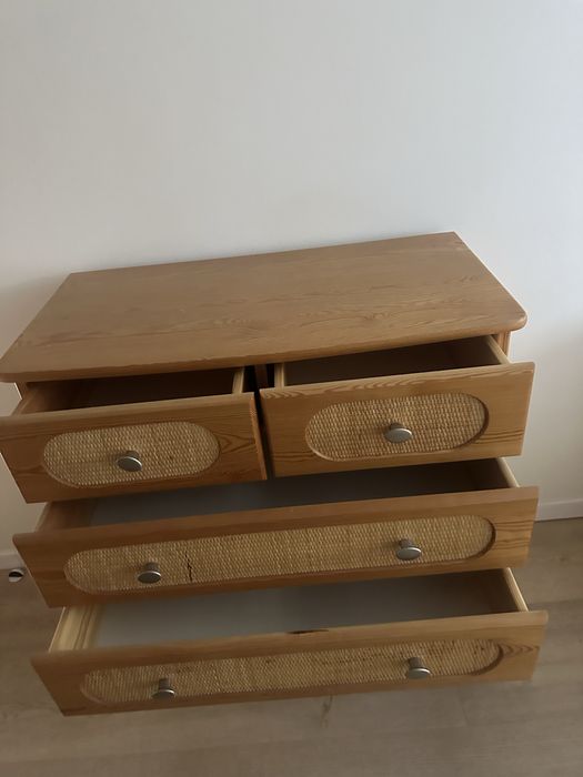 Komoda z litego drewna sosnowego 6 szuflad