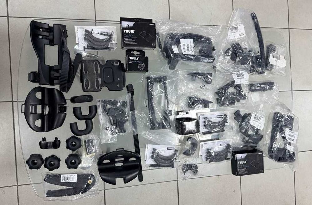 Thule запчастини ключі замки заглушки резинки кришки упори ремені