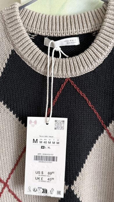 Sweter Zara M 100% bawełna