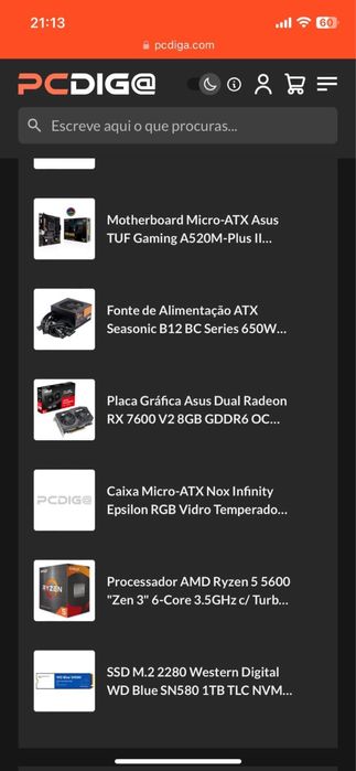 Pc gamer com garantia Rysen 5 5600