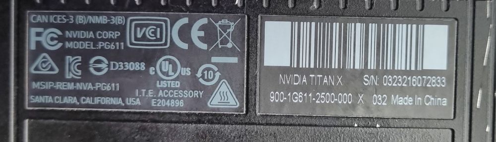 Відеокарта Nvidia Geforce GTX TITAN X(Pascal) 12Gb GDDR5X 384 bit