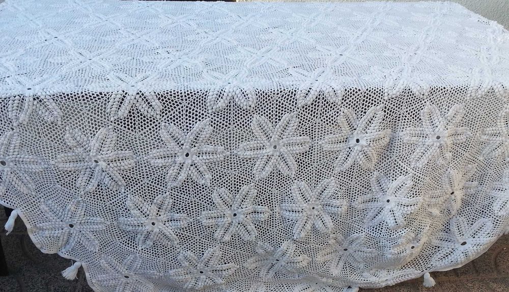 Colcha em croché feita à mão