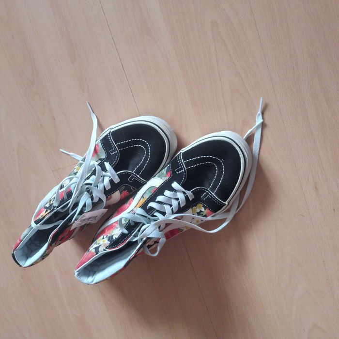Vans trampki skate punk kwiaty r42 jak nowe