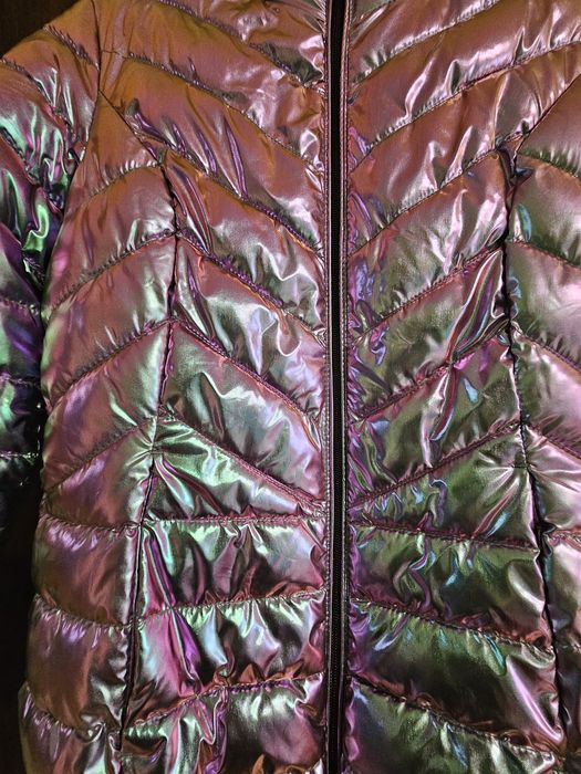 Kurtka pikowana metaliczna błyszcząca połysk śliska Esmara M