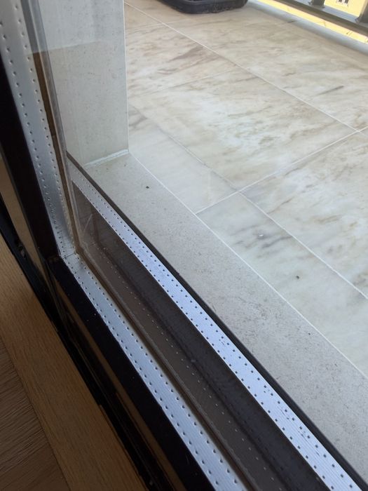 4 Janelas duplas de correr em Aluminio Cinza