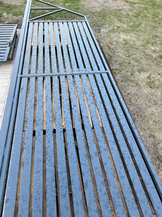 Brama przesuwna + furtka antracyt 414cm