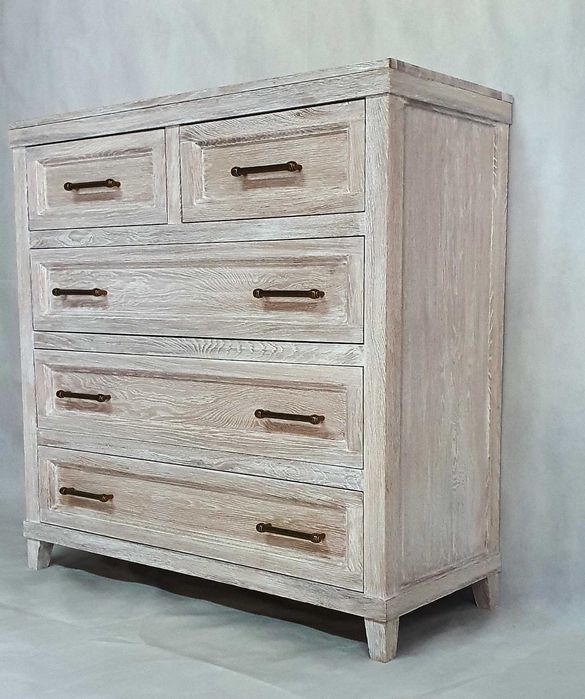 Komoda 5 szuflad, z drewna,  dębowa, retro, w stylu angielskim