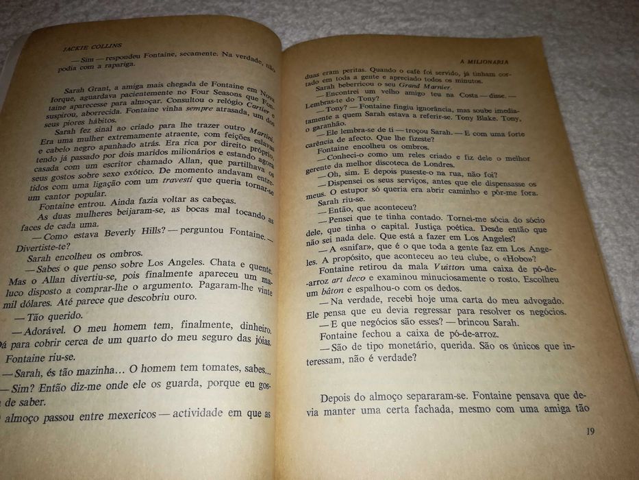 a milionária (jackie collins) 1988 livro