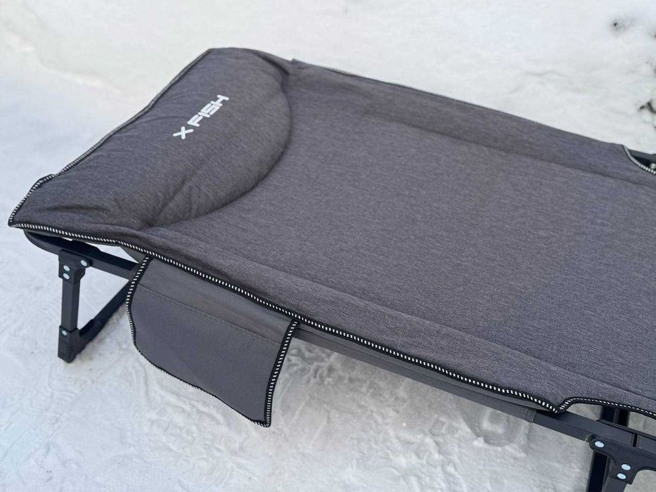 Розкладачка/розкладушка/раскладушка X-Fish Camp Bed 185х65х30cm Grey