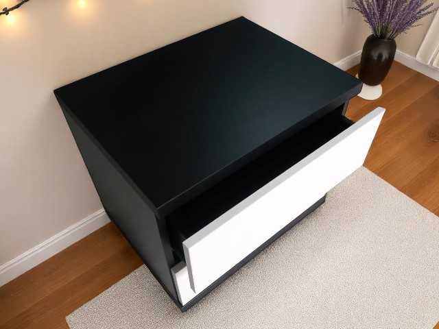 Mesa de Cabeceira Preto e Branco | Nova | Já Montada | Entrega Grátis